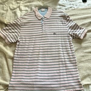 Brooks brother pin striped polo